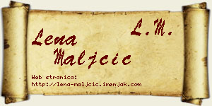 Lena Maljčić vizit kartica